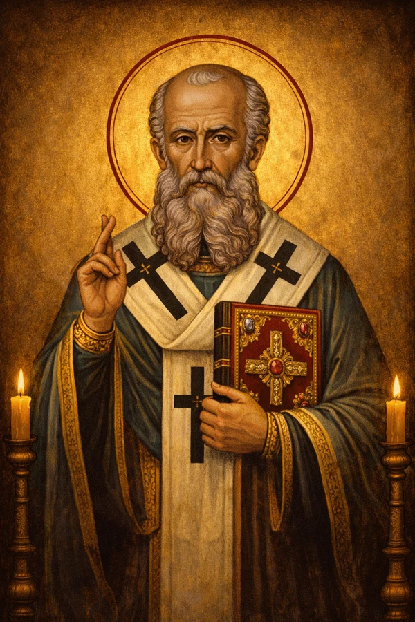 Saint Athanasius of Alexandria Byzantine icon, defender of Nicene orthodoxy and Father of the Church